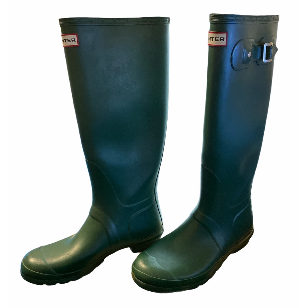 Hunter Original Tall Rain Boots Dark Green